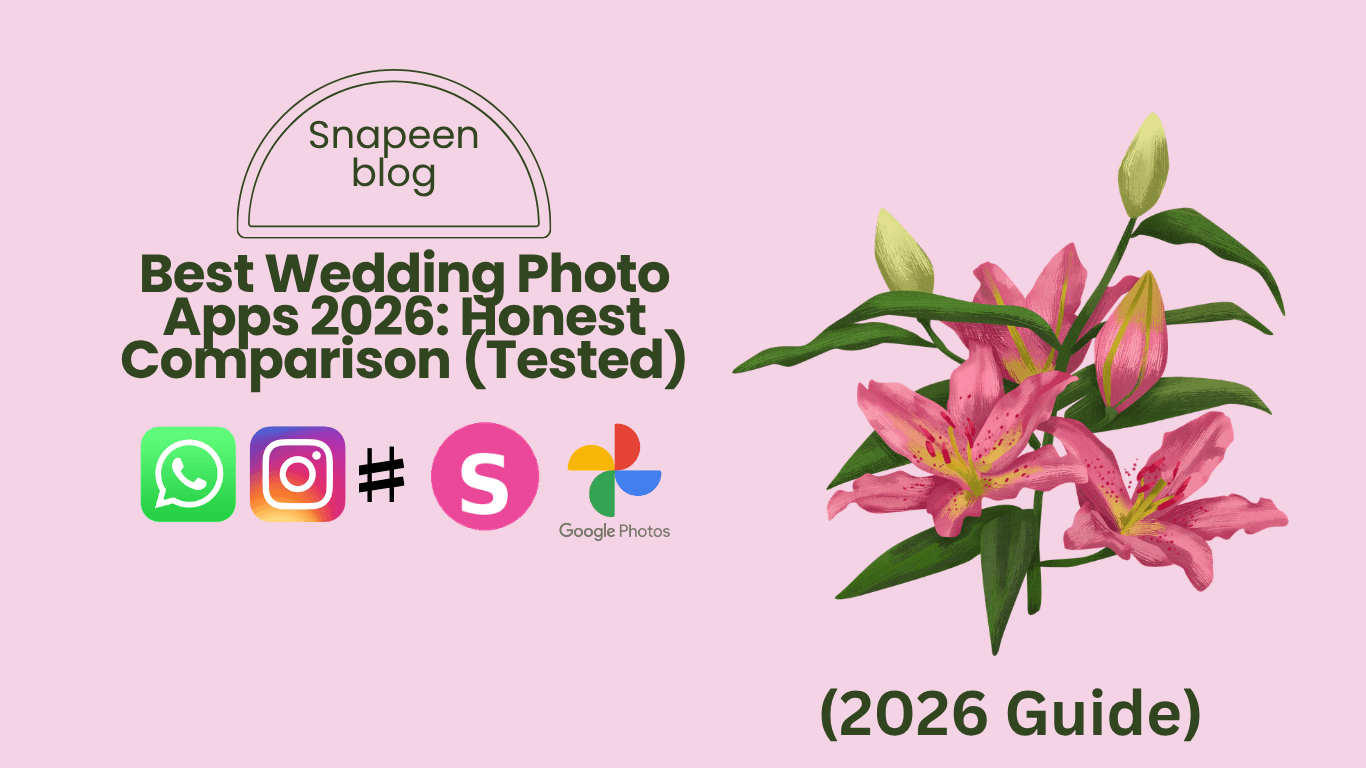 Image with flowers and icons of apps that are compared